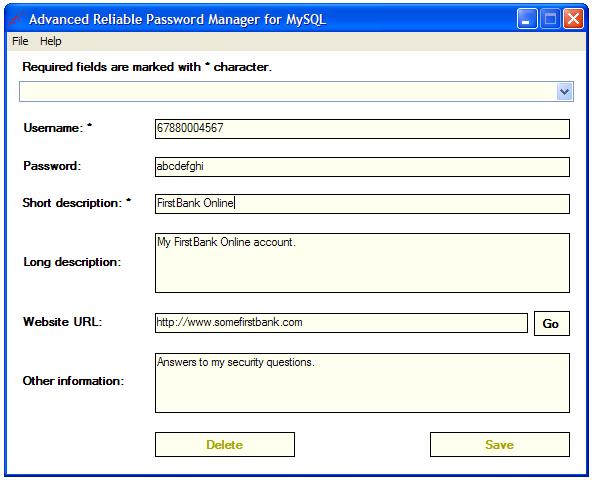 Advanced Reliable Password Manager for MySQL